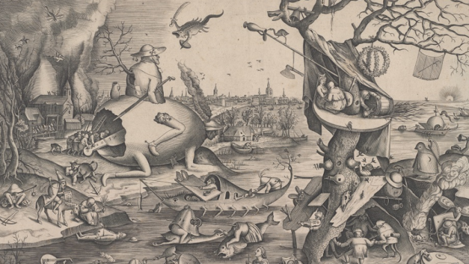 Bruegel-Patience Pieter van der Heyden d’après Pieter I Bruegel, La Patience, gravure au burin, 1557, KBR – Cabinet des estampes, S.II 117509