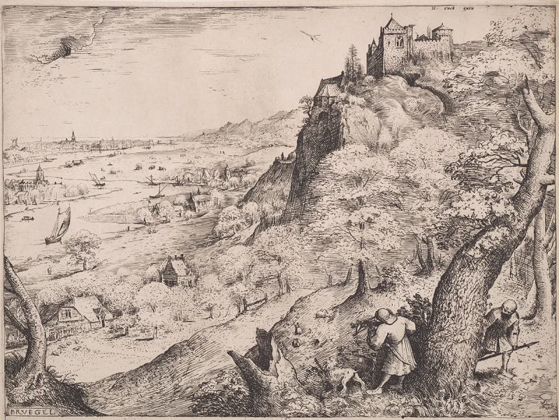 Hieronymus Cock d’après Pieter Bruegel l'Ancien, La chasse au lapin, 1560 © KBR