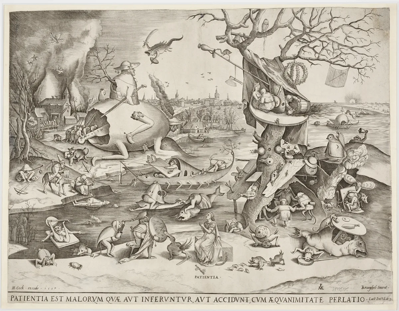 Pieter van der Heyden d’après Pieter Bruegel l'Ancien, Patientia (La patience, extrait de "Les sept vertus"), 1557 © KBR