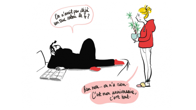 Vignette extraite de la bande dessinée « L’Homme vol. 1 » de Mademoiselle Caroline (Delcourt, 2019)