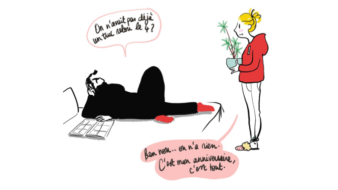 L'Homme-Mademoiselle-Caroline Vignette extraite de la bande dessinée « L’Homme vol. 1 » de Mademoiselle Caroline (Delcourt, 2019)