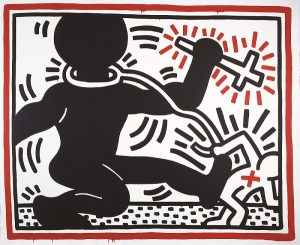 Untitled, 1984. Acrylic paint on canvas, 298 x 365 cm © Keith Haring Foundation