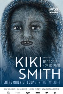 Affiche de l'expo Kiki Smith au Centre de la gravure et de l'image imprimée à La Louvière