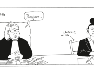 Planche extraite de la BD "Au tribunal des couples" (Casterman, 2020)