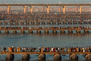 Festival religieux de la Kumbh Mela sur les bords du Gange, Allahbad, Uttar Pradesh, Inde