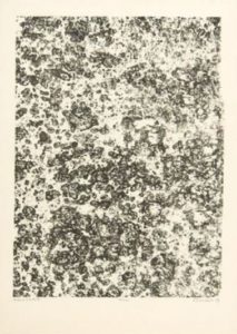 Jean Dubuffet, Amas, planche de la série lithographique Les Phénomènes, lithographie, 1959. 51.5 x 39 cm, ©Artnet.com.