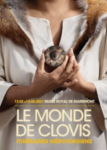 Affiche de l'expo "Le Monde de Clovis" (Musée royal de Mariemont, 2021)