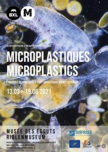 Affiche de l'expo "Microplastiques", Musée des Egouts de Bruxelles, 2021