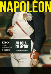 Affiche de l'expo Napoléon, au-delà du mythe, Liège-Guillemins, 2021