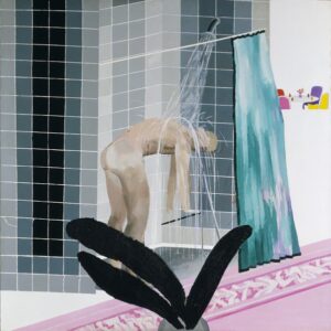 David Hockney. Man in Shower in Beverly Hills, 1964. Acrylique sur toile, 167,3 x 167 cm. Tate : Acquisition 1980. © David Hockney