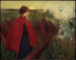 Marianne Stokes, Le Train qui passe, 1893. Collection particulière.