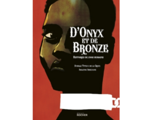 Couverture de la bande dessinée « D’Onyx et de bronze » (Editions du Rocher, 2022)