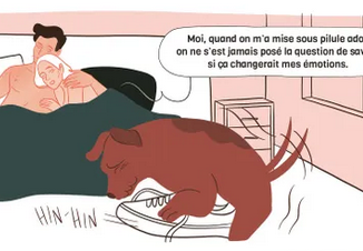 Extrait de la BD « L’homme sous pilule » (Marabulles, 2022)