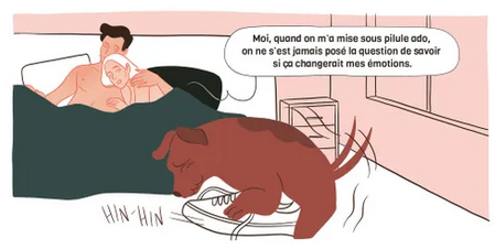 Extrait de la BD « L’homme sous pilule » (Marabulles, 2022)