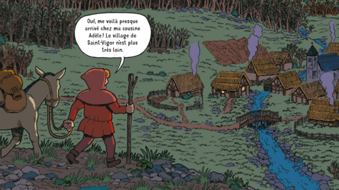 Extrait de la bande dessinée jeunesse "Château fort en danger ", tome 1 de la série « Le Moyen Âge, j’y étais » (Casterman, 2023)