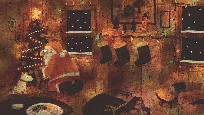 Extrait du livre pour enfants « Comment le Père Noël descend par la cheminée » (Pastel, 2023)
