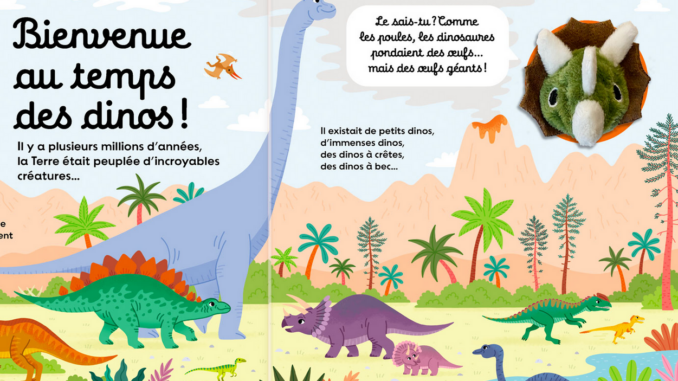 Extrait du livre pour enfants « Les dinosaures » dans la collection « Les doudous docs » (Casterman, 2024)